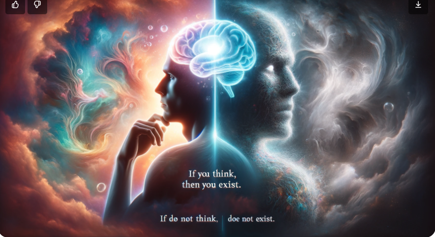 If you are what you think then when you dont think you dont&nbsp;exist.